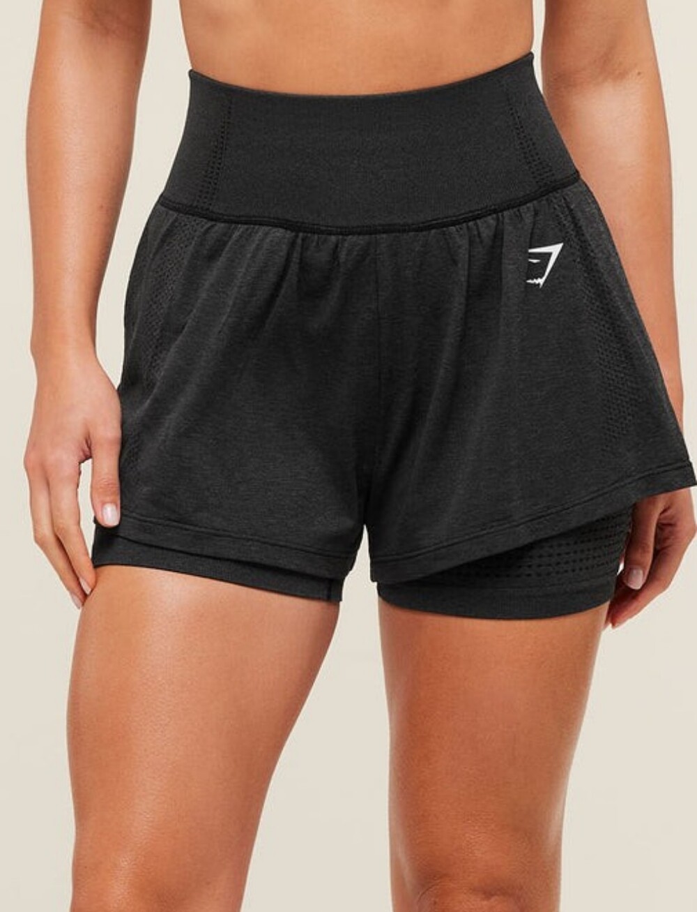Gymshark Vital Seamless 2-in-1 Shorts Black Size XS